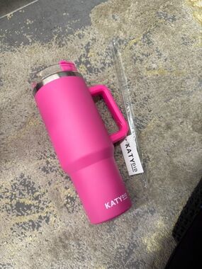 Pink Tumbler | Insulated Travel Mug with Handle